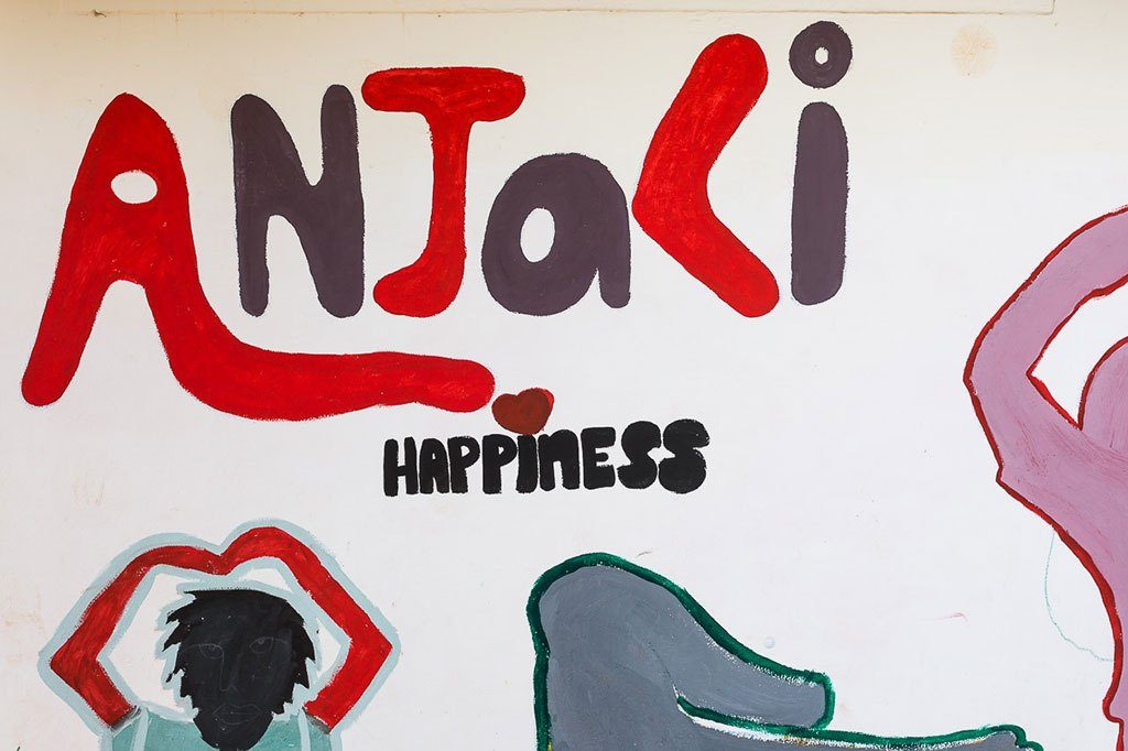 A mural in Anjali House, an NGO in Cambodia.