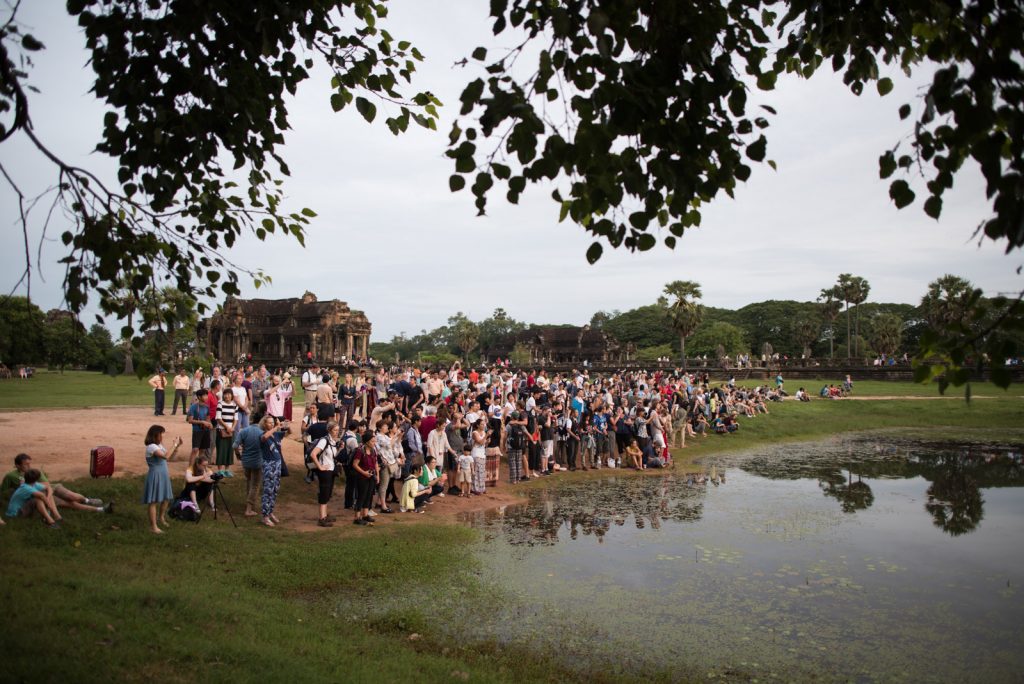 crowds at Angkor Wat