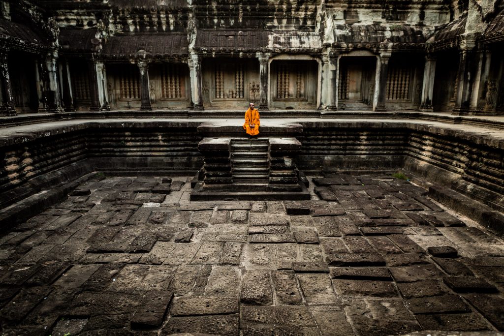 Angkor Wat with Monk
