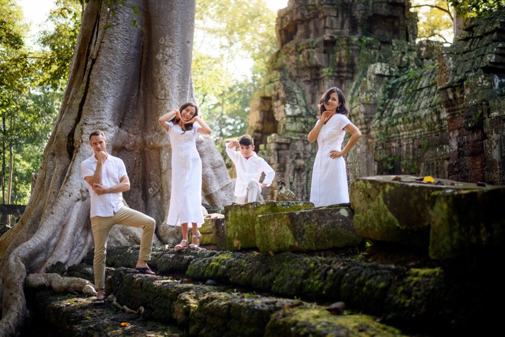 Family Photo in Angkor Wat